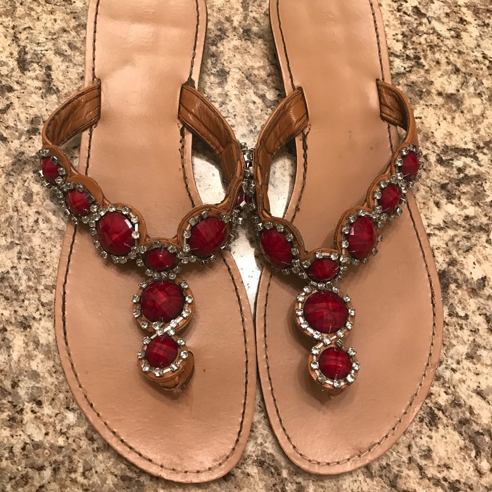 💍SOLD!! 💄 Jeweled and beaded sandals